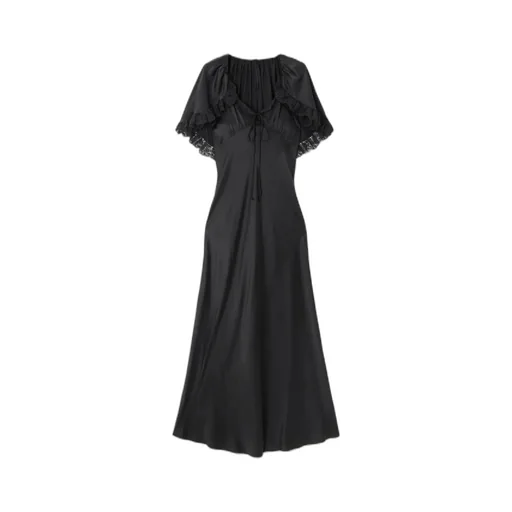 Lace-Cape Maxi Dress