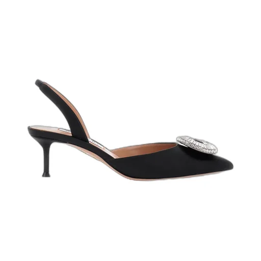 Aquazzura Embellished Hoop Slingback Pumps