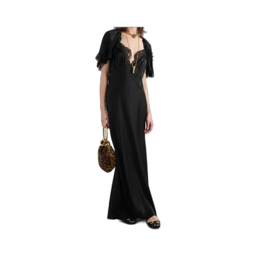 Lace-Cape Maxi Dress