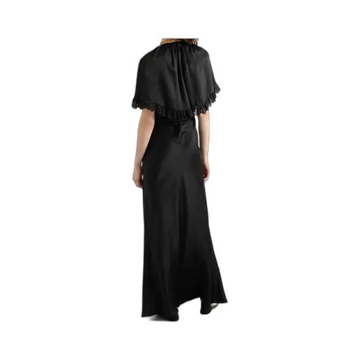 Lace-Cape Maxi Dress