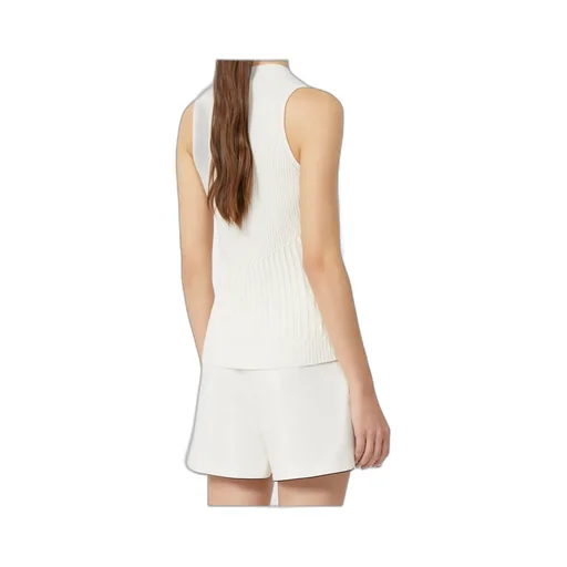 Cotton Yarn And Viscose Crepe Gilet