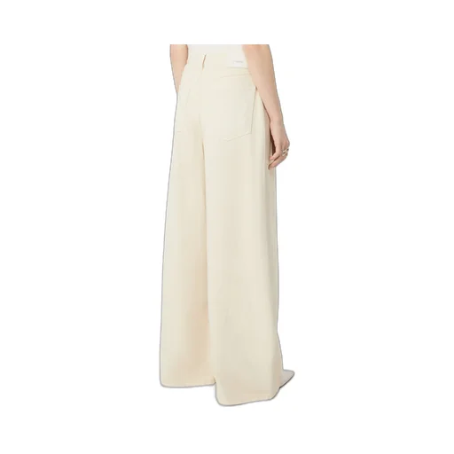 Sportmax Siamese Logo-Patch Wide-Leg Jeans
