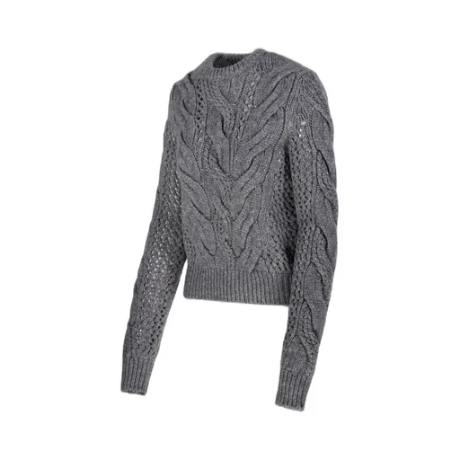 Cable-Knit Eyelet-Detail Sweater