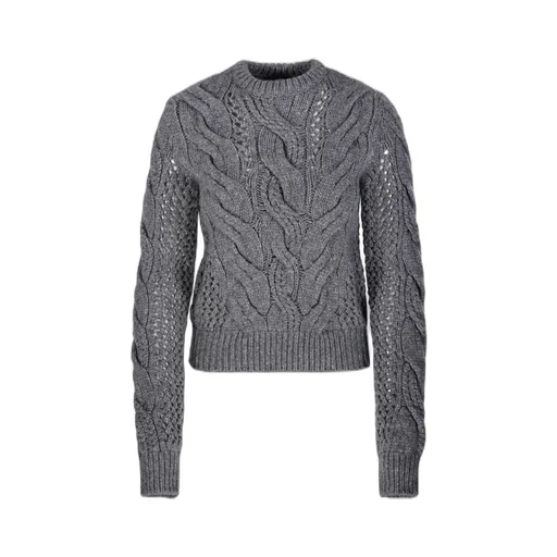 Cable-Knit Eyelet-Detail Sweater