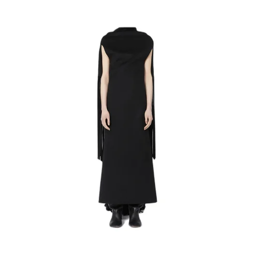 Long Double-Faced Pure Wool Dress - Runway