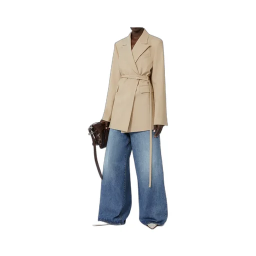 Long Double-Breasted Blazer