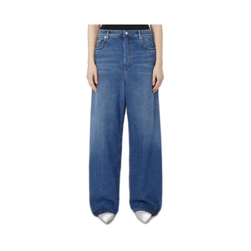 Sportmax Logo-Patch Wide-Leg Jeans