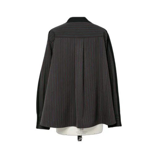 Stripe Doeskin X Wool Knit Cardigan