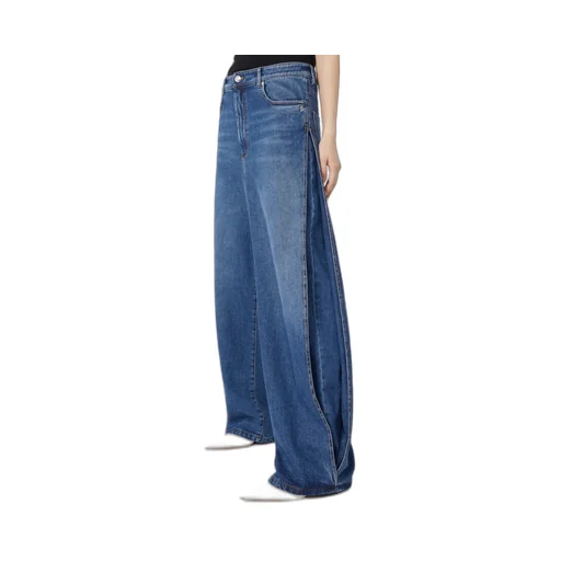 Sportmax Logo-Patch Wide-Leg Jeans