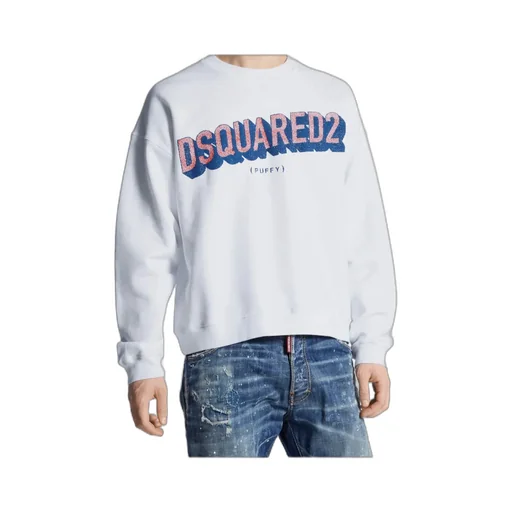 Dsquared2 Relax Fit Tactile Logo Crewneck Sweatshirt