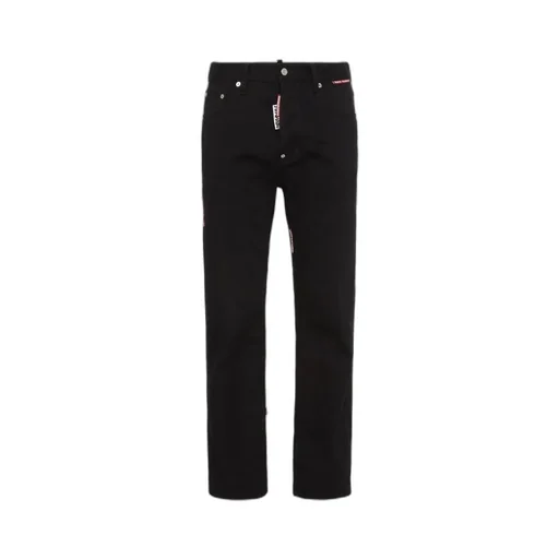 Dsquared2 Logo Patch Straight-Leg Jeans