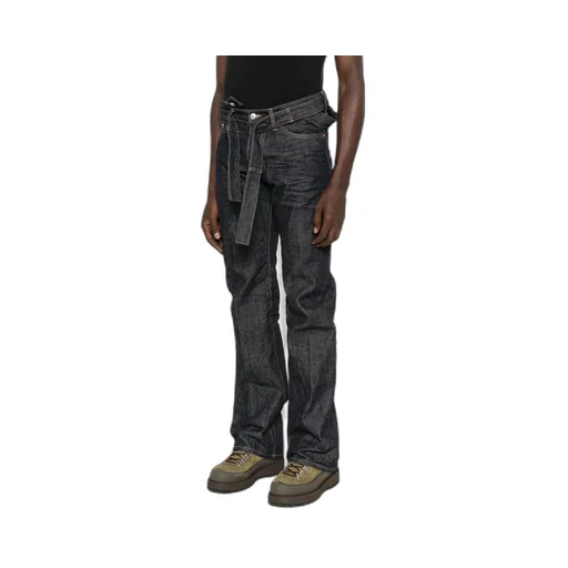 Dsquared2 X Magliano Logo Patch Belted Jeans