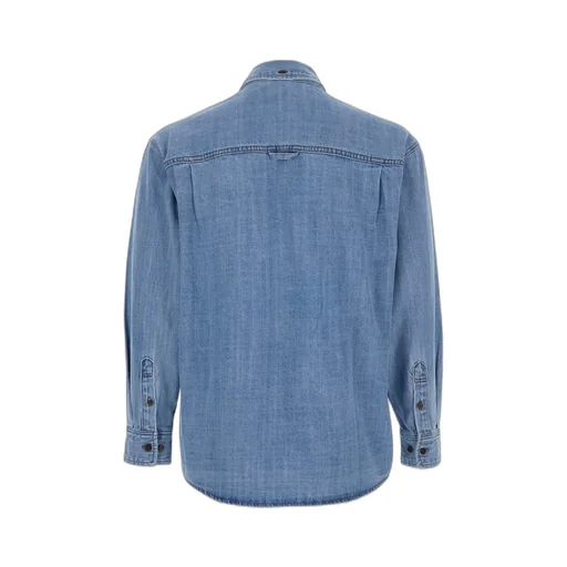 Jacket With Patch Pockets On The Chest In Denim