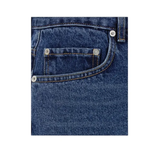 Dunst Five Pocket Jeans With Logo Patch