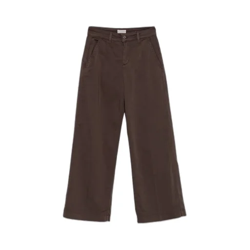 Pockets Wide-Leg Trousers