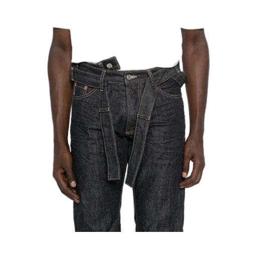 Dsquared2 X Magliano Logo Patch Belted Jeans