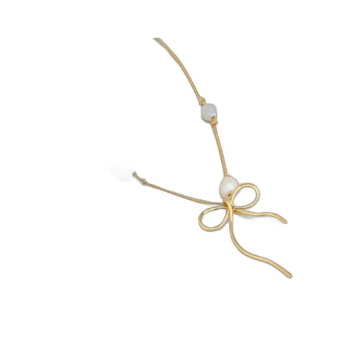 Marni Bow Embellished Necklace