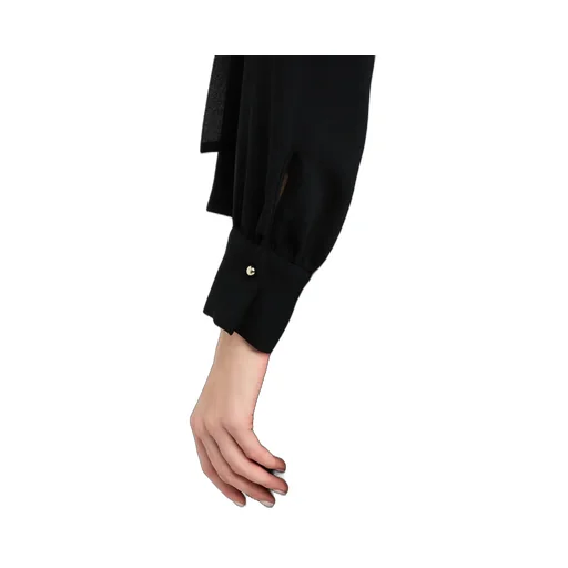 High-Neck Button-Detail Blouse