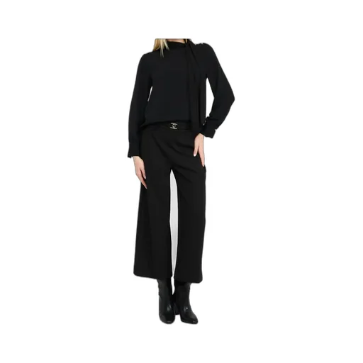 High-Neck Button-Detail Blouse