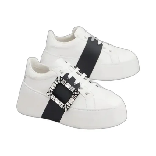 Roger Vivier Viv' Skate Embellished Sneakers
