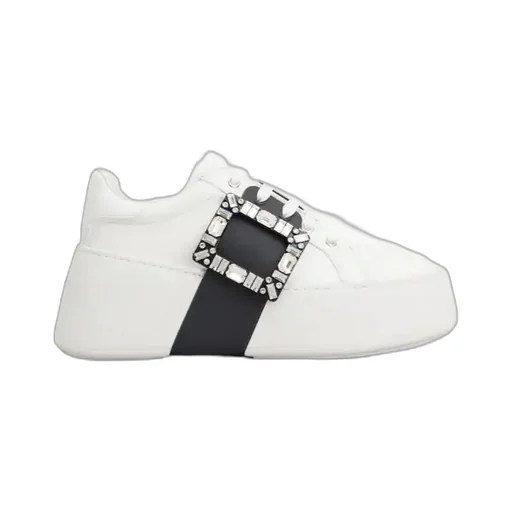 Roger Vivier Viv' Skate Embellished Sneakers