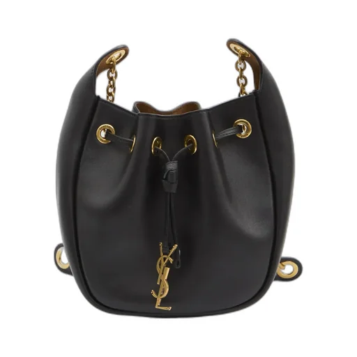 Cassandre Drawstring Leather Shoulder Bag