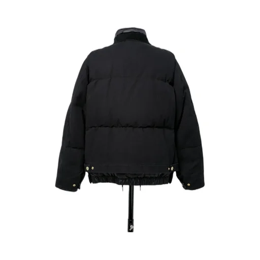 Sacai X Carhartt Wip Logo Patch Zip-Up Puffer Jacket