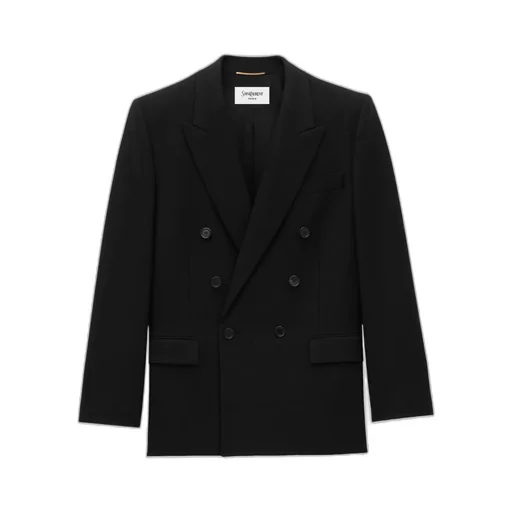Cassandre Double-Breasted Wool Gabardine Blazer