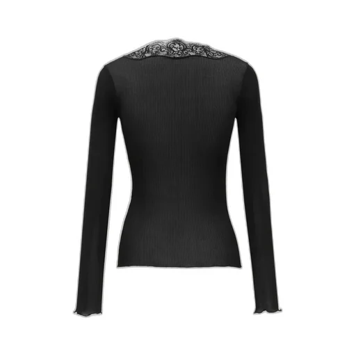 Laced Cardigan In Ribbed Silk