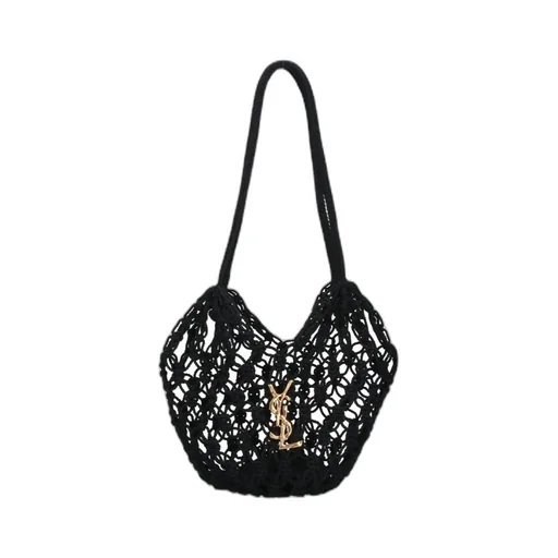 Saint Laurent Logo Plaque Knotted Shoulder Bag
