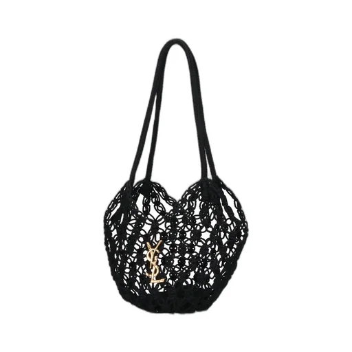 Saint Laurent Logo Plaque Knotted Shoulder Bag
