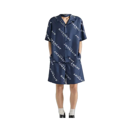 Givenchy	Logo Printed Short-Sleeve Bowling Shirt