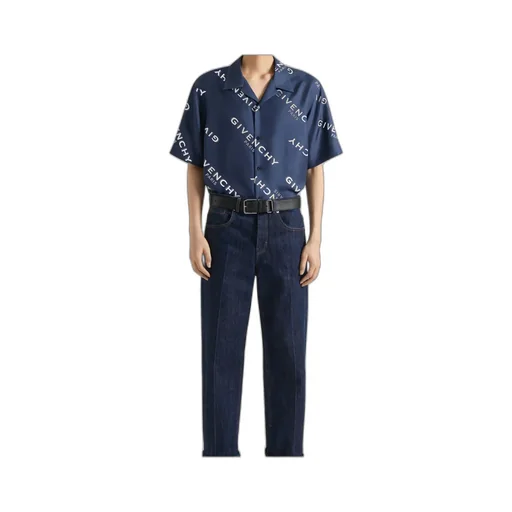 Givenchy	Logo Printed Short-Sleeve Bowling Shirt