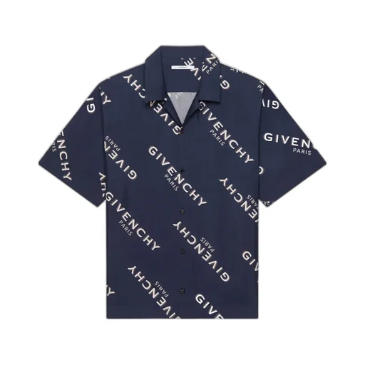 Givenchy	Logo Printed Short-Sleeve Bowling Shirt
