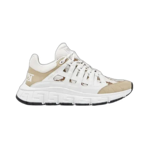 Versace Trigreca Barocco-Jacquard Lace-Up Sneakers
