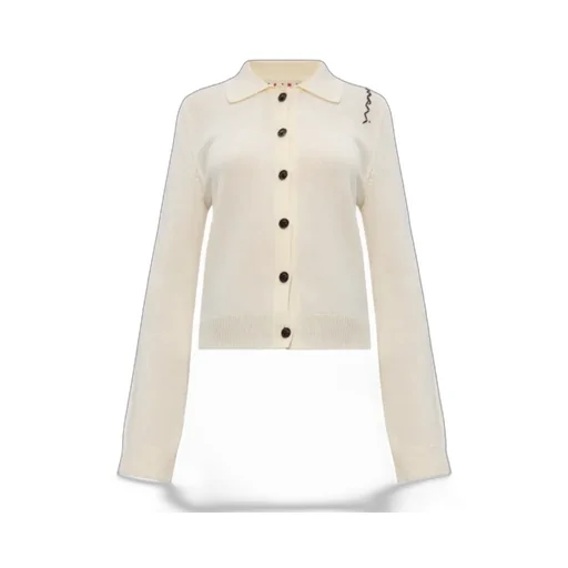 Marni Logo Embroidered Knit Cardigan