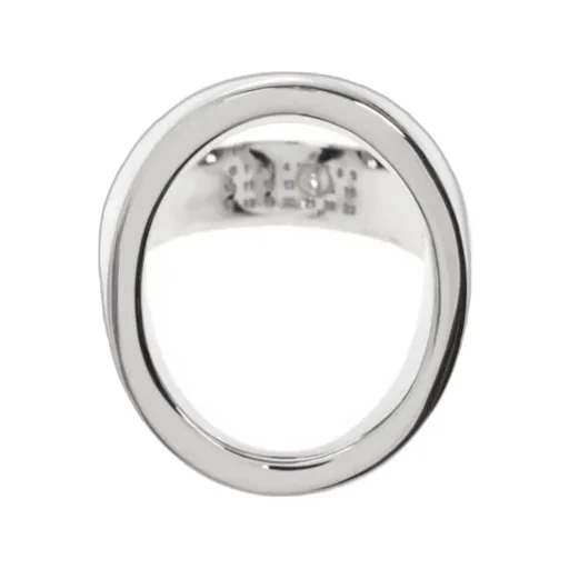 Mm6 Maison Margiela Minimal Logo Cut-Out Detailed Ring