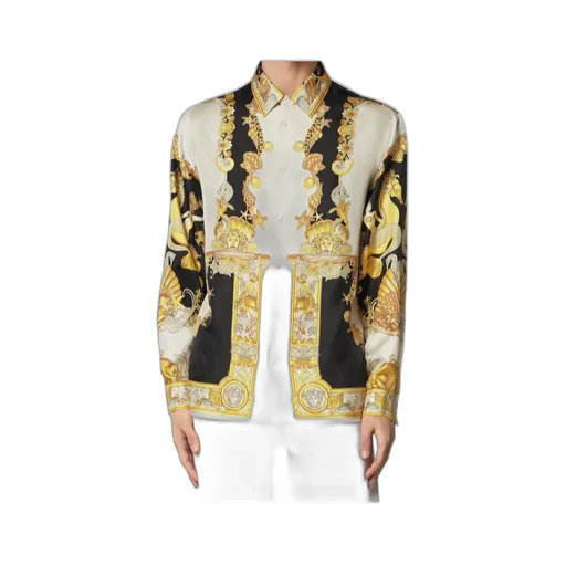 Versace Pattern-Printed Button-Up Shirt