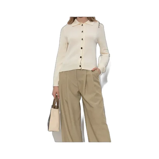 Marni Logo Embroidered Knit Cardigan