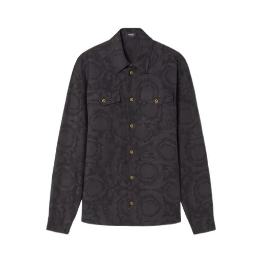 Versace Pattern-Jacquard Long-Sleeved Shirt