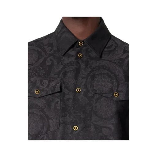 Versace Pattern-Jacquard Long-Sleeved Shirt