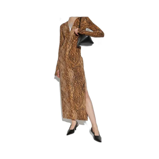 Mm6 Maison Margiela V-Neck Maxi Dress