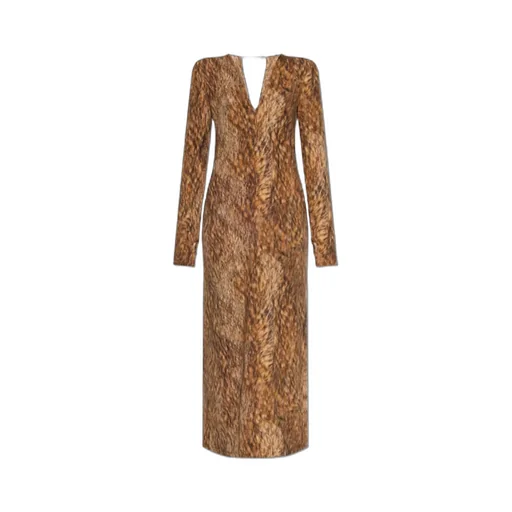 Mm6 Maison Margiela V-Neck Maxi Dress