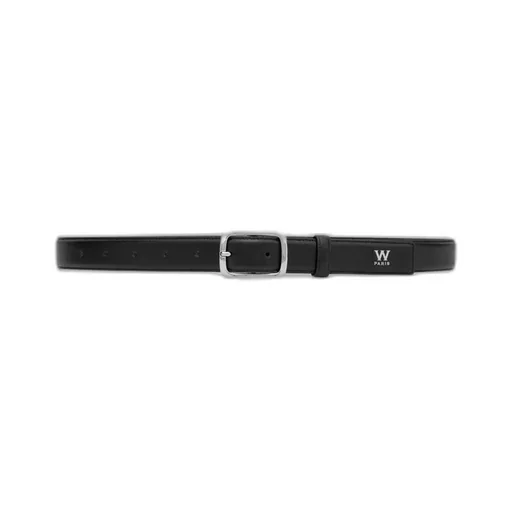 Black Small Logo Leather Belt