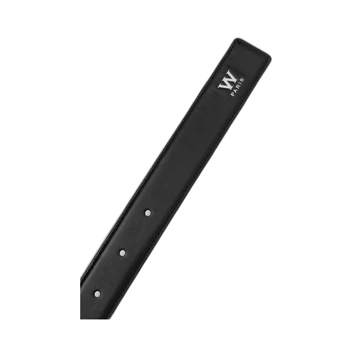 Black Small Logo Leather Belt