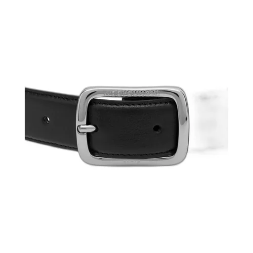 Black Small Logo Leather Belt