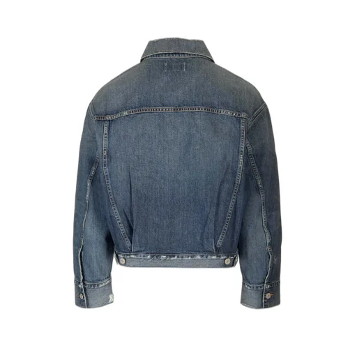 Lapel Long-Sleeved Denim Jacket