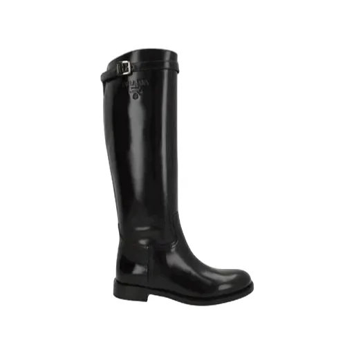 Prada Round-Toe Zipped Boots