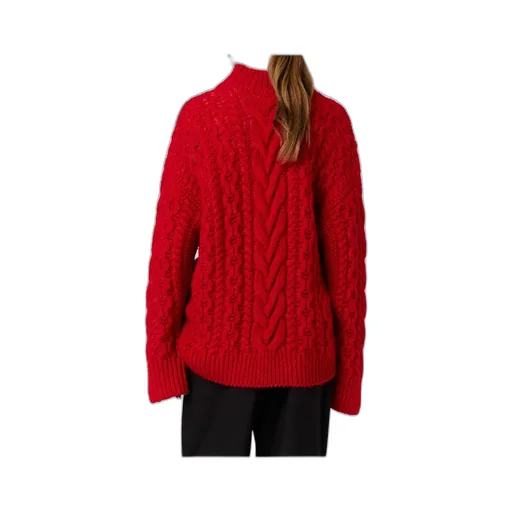 Stella Mccartney Laced Sleeves Cableknit Turtleneck Jumper
