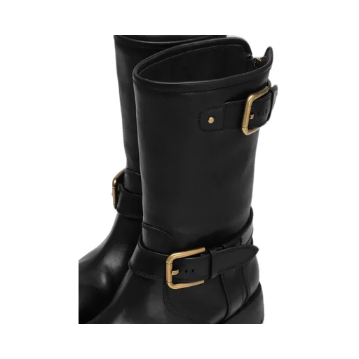 Buckle-Detail Knee-High Boots